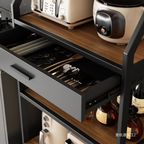 Organizador de Cocina Multifuncional de 5 Niveles en Acero Inoxidable y Madera con Kit de Utensilios de REGALO